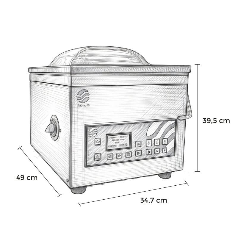Empacadora-al-vacio-MSA-300-Evo-Dimensiones