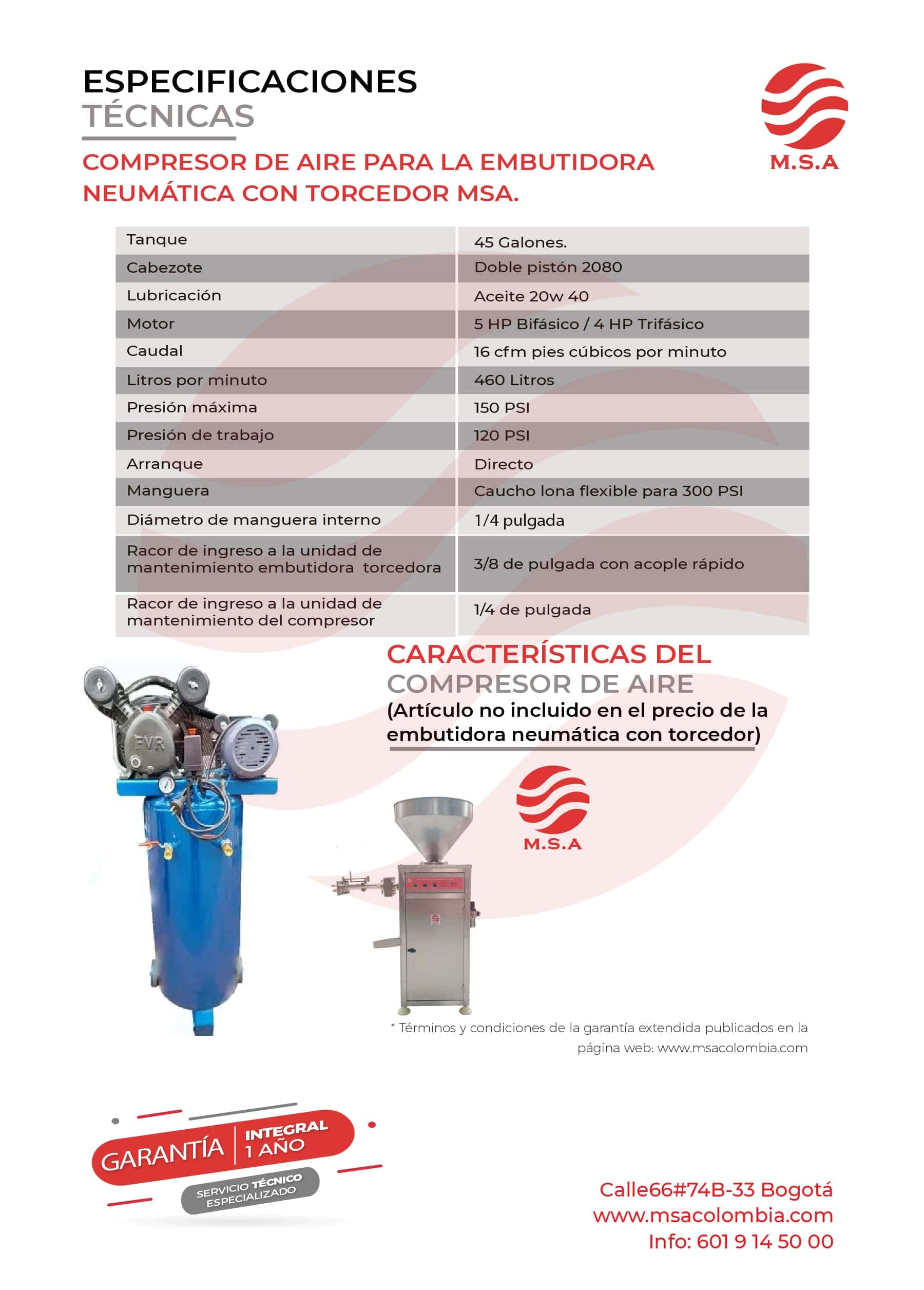 Embutidora Neumática con torcedor - Imagen 3