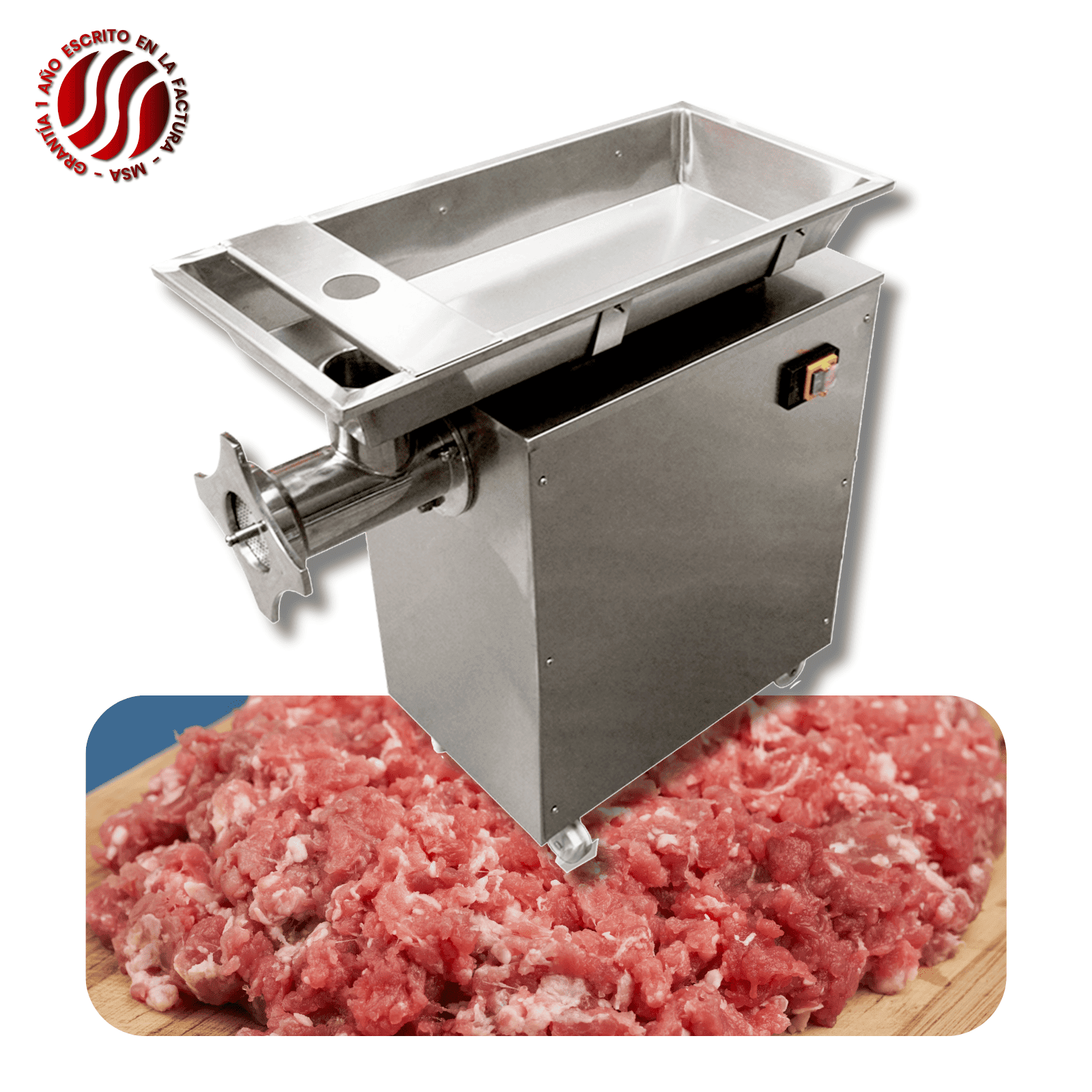 Máquina de carne industrial para procesamiento de alimentos en Colombia.