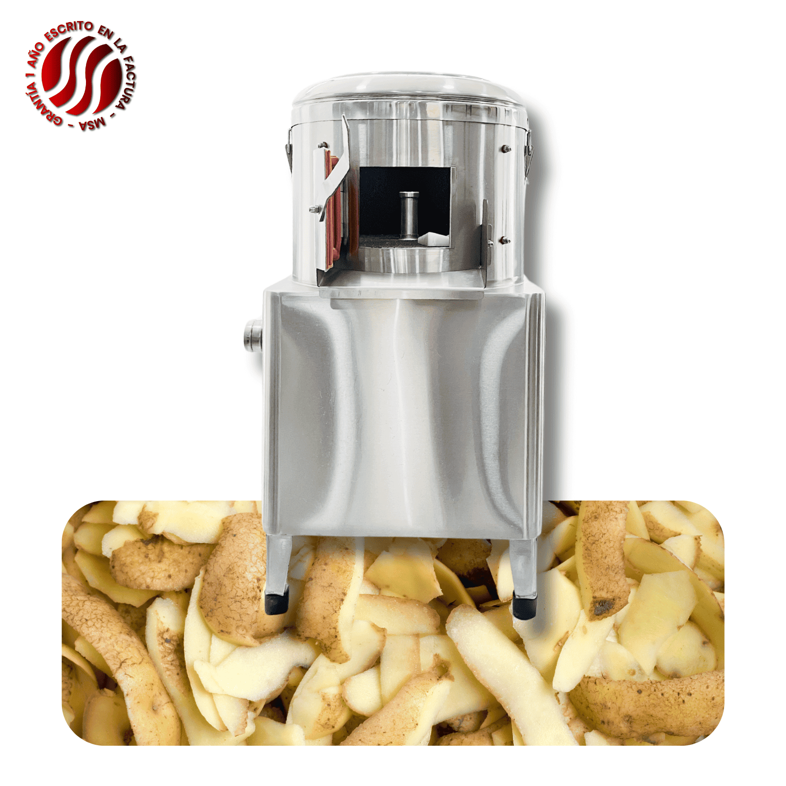 Máquina de corte de frutas y verduras para procesamiento industrial.