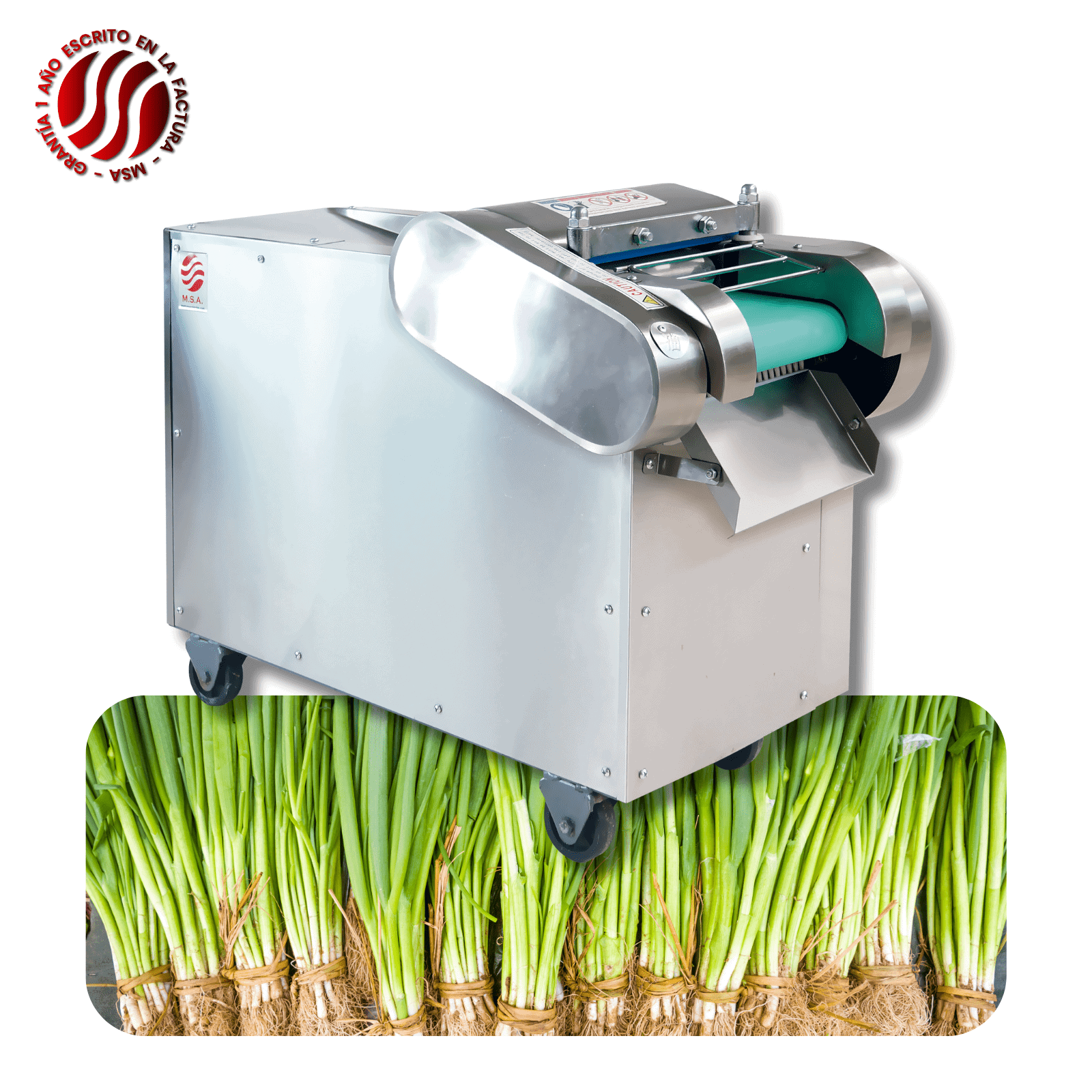 Máquina industrial para procesamiento de caña de azúcar en campo agrícola.